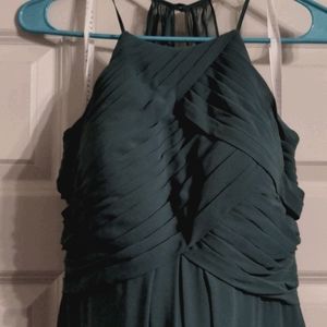 Dark Green Floor Length Dress